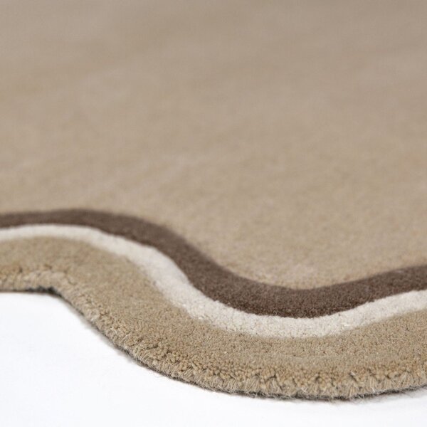 Ručne tkaný vlnený koberec v prírodnej farbe 160x230 cm Leo Scallop – Flair Rugs