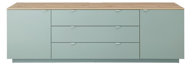 ŠIROKÁ KOMODA, mätovozelená, dub artisan, 240/77/44 cm Hom`in - Komody, Online Only