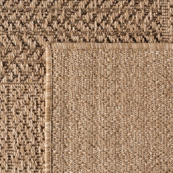 Hnedý okrúhly vnútorný a vonkajší koberec ø 80 cm Timber 1405 – Ayyildiz Carpets