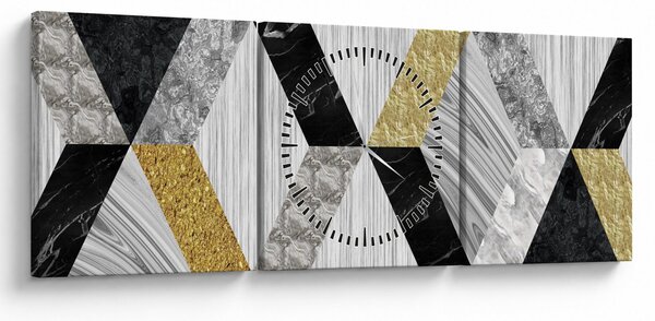 Obraz - Textúrovaný dekor (s hodinami) (90x30 cm)