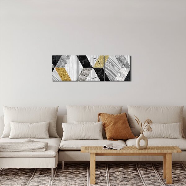 Obraz - Textúrovaný dekor (s hodinami) (90x30 cm)