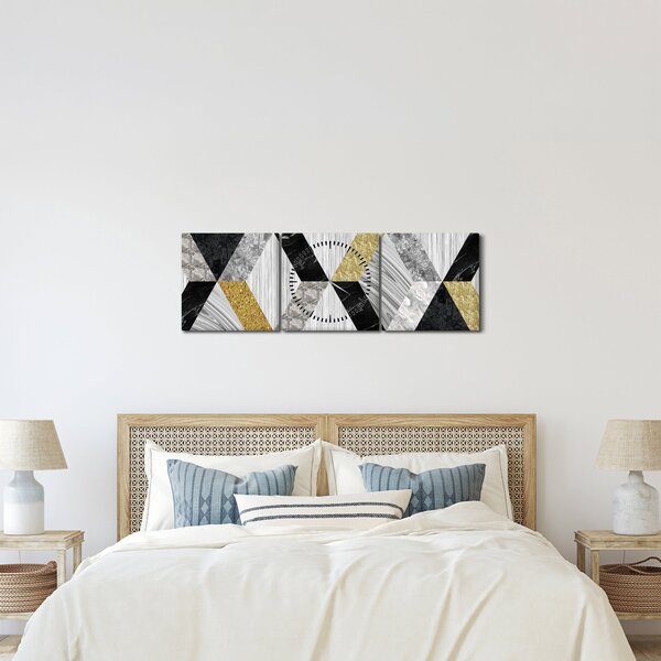 Obraz - Textúrovaný dekor (s hodinami) (90x30 cm)