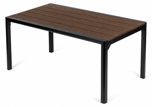 Veľký záhradný stôl pre 8 osôb, 180 × 90 cm, na terasu alebo do záhrady, s hnedou doskou, MultiGarden