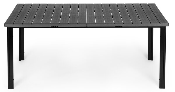 Veľký záhradný stôl pre 8 osôb, 180 × 90 cm, na terasu alebo do záhrady, sivá doska, MultiGarden