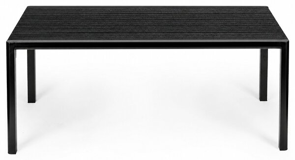 Veľký záhradný stôl pre 8 osôb, 180 × 90 cm, na terasu alebo do záhrady, čierny, MultiGarden