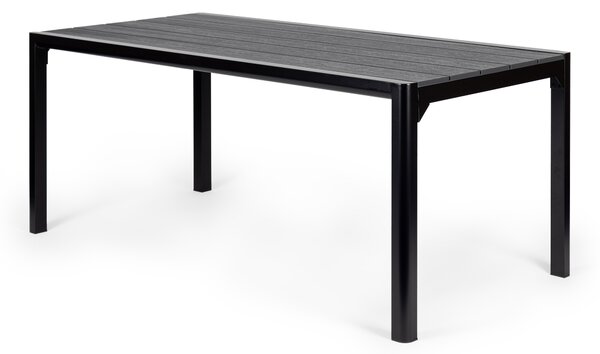 Veľký záhradný stôl pre 8 osôb, 180 × 90 cm, na terasu alebo do záhrady, sivá doska, MultiGarden
