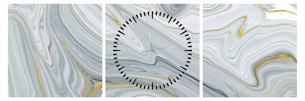 Obraz - Abstrakcia (s hodinami) (90x30 cm)