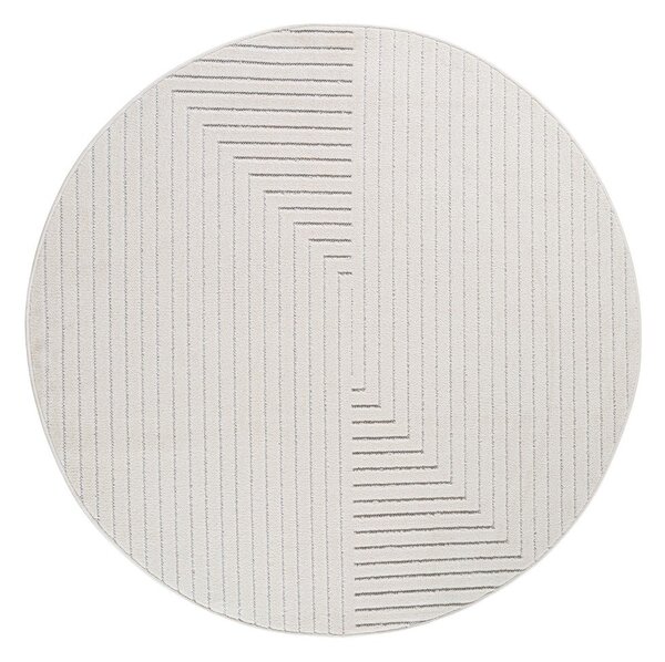 Krémovobiely okrúhly vnútorný a vonkajší koberec ø 80 cm Nova 1202 – Ayyildiz Carpets