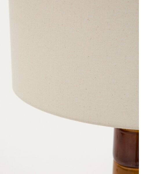 Stojacia lampa s textilným tienidlom (výška 146 cm) Mavran – Kave Home