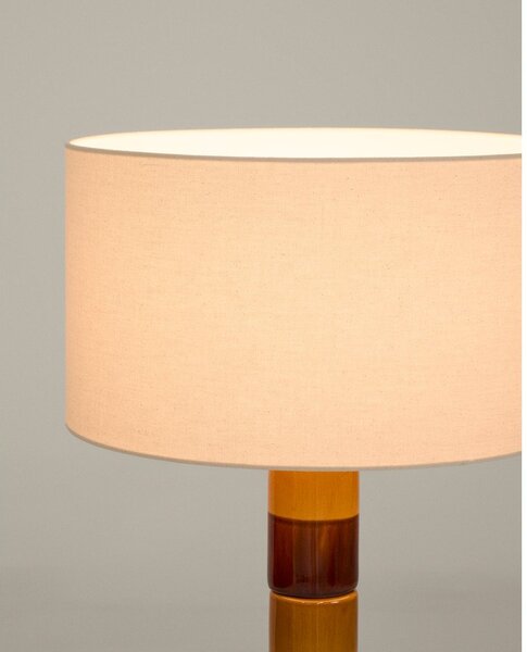 Stojacia lampa s textilným tienidlom (výška 146 cm) Mavran – Kave Home