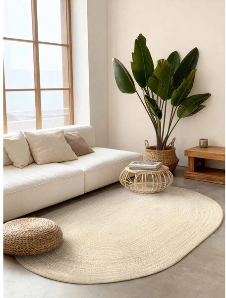 Obojstranný/ručne tkaný jutový koberec v svetloprírodnej farbe 160x230 cm Braided – Hanse Home