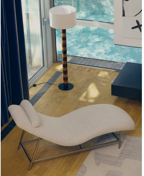 Stojacia lampa s textilným tienidlom (výška 146 cm) Mavran – Kave Home