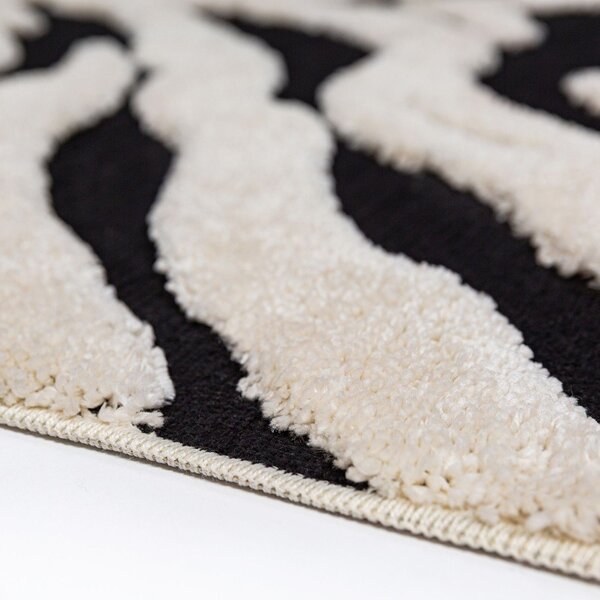 Čierno-biely koberec 133x190 cm Esra Zebra – Flair Rugs