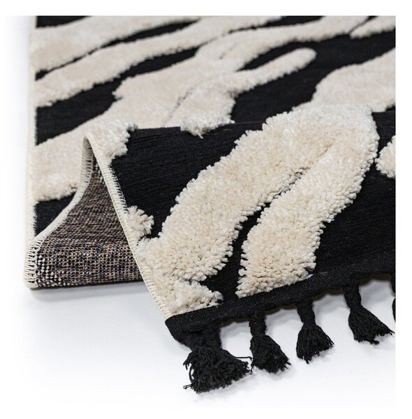 Čierno-biely koberec 133x190 cm Esra Zebra – Flair Rugs