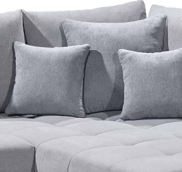 ROHOVÁ SEDAČKA, textil, kompozitné drevo, svetlosivá MID.YOU - Sedačky, Online Only