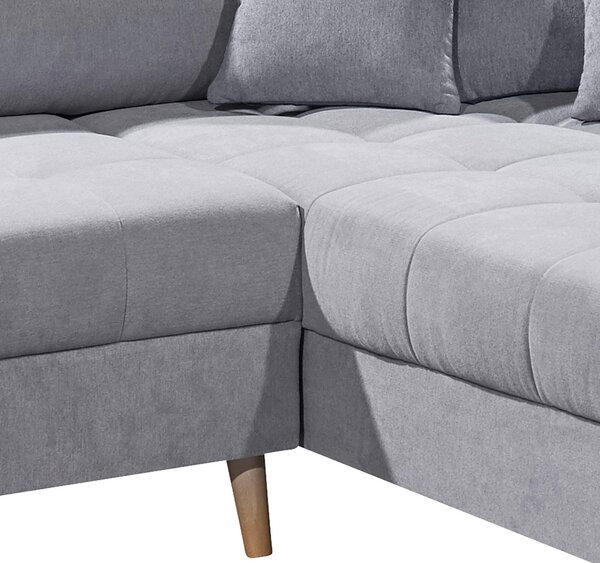 ROHOVÁ SEDAČKA, textil, kompozitné drevo, svetlosivá MID.YOU - Sedačky, Online Only