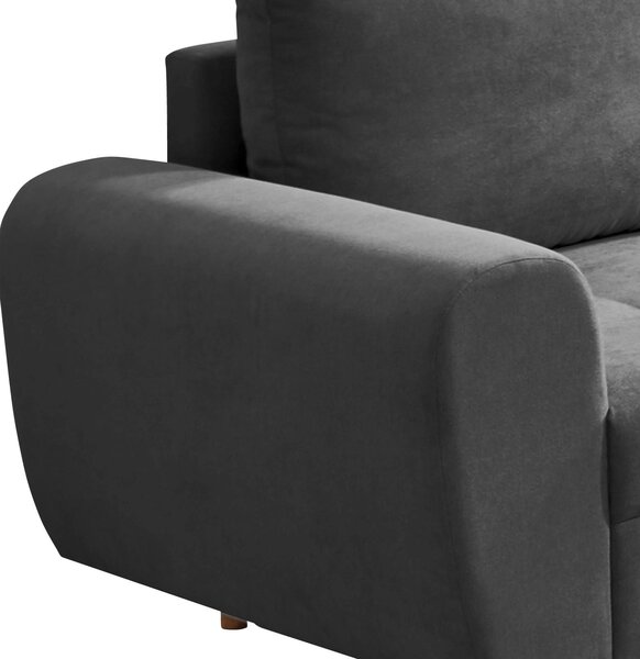 ROHOVÁ SEDAČKA, textil, kompozitné drevo, antracitová MID.YOU - Sedačky, Online Only