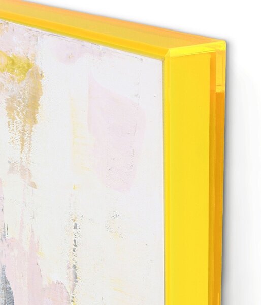 Tlačený/s ručne maľovanými prvkami obraz s rámom/na plátne 102x102 cm New Age Yellow – Malerifabrikken