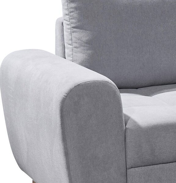 ROHOVÁ SEDAČKA, textil, kompozitné drevo, svetlosivá MID.YOU - Sedačky, Online Only