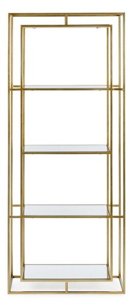 Oceľová knižnica v zlatej farbe 68x172,5x28 cm Elenor – Bizzotto