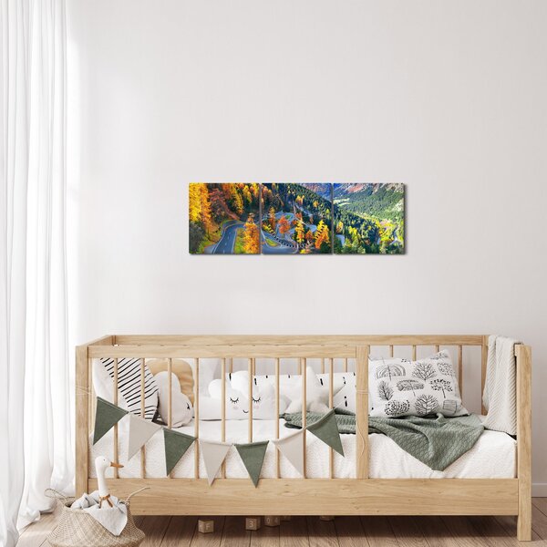 Obraz - Malojský priesmyk (s hodinami) (90x30 cm)