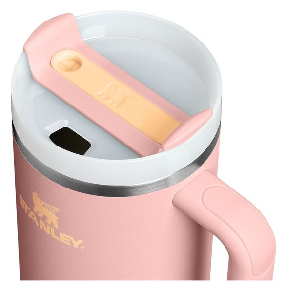 Broskyňová termoska so slamkou z nehrdzavejúcej ocele 1,18 l Quencher H2.O FlowState™ Tumbler Peach Rose – Stanley