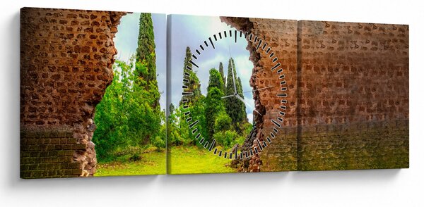 Obraz - Záhrada Eden (s hodinami) (90x30 cm)