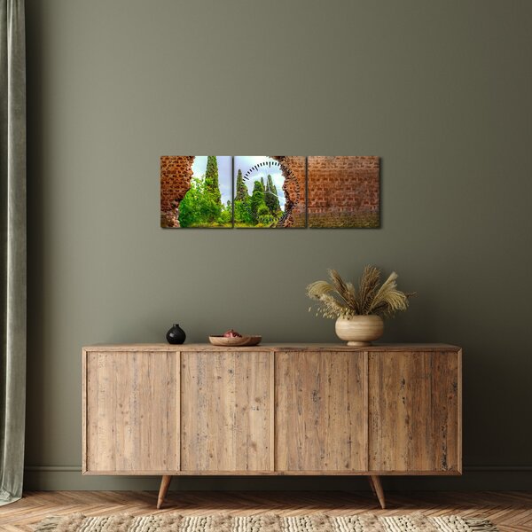 Obraz - Záhrada Eden (s hodinami) (90x30 cm)