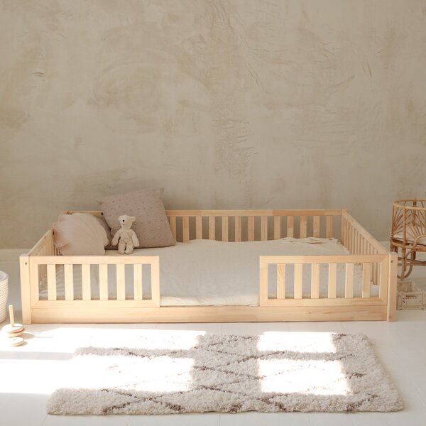 Raj posteli Detská posteľ BASIC LOVE duo 190/140 cm 190x140 cm prírodná