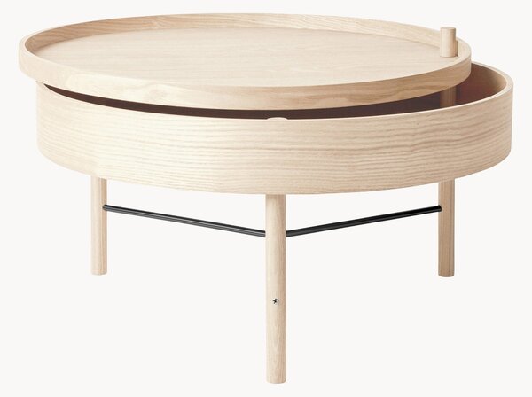Okrúhly pomocný stolík's úložným priestorom Turning Table
