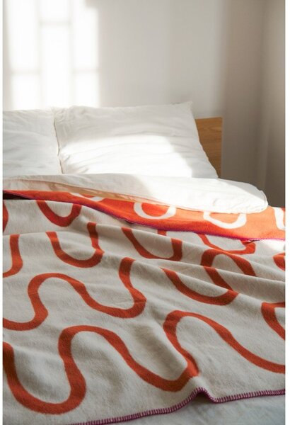 Oranžová deka 150x200 cm Swirl – noo.ma