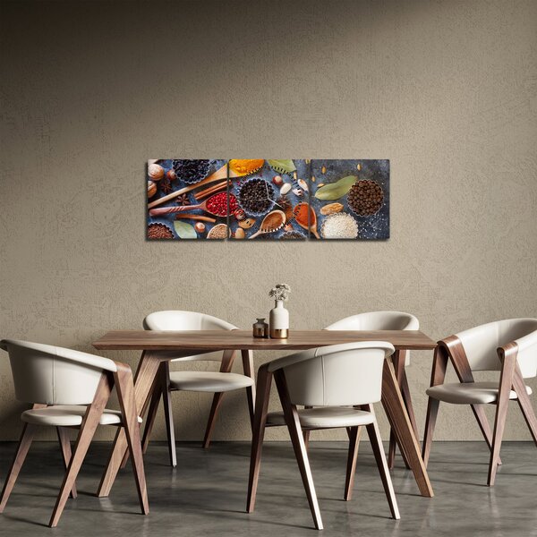 Obraz - Korenie (s hodinami) (90x30 cm)