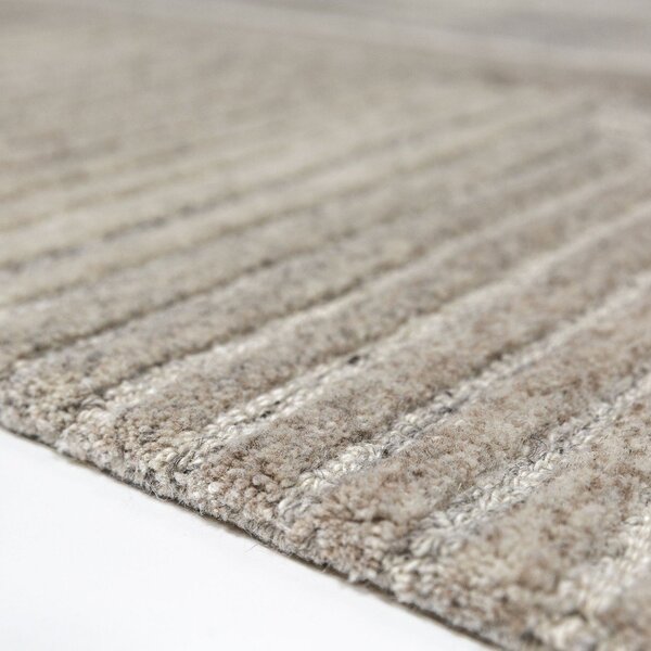 Sivobéžový ručne tkaný vlnený koberec 160x230 cm Lira – Flair Rugs