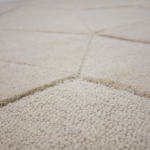 Béžový ručne tkaný vlnený koberec 120x170 cm Shard – Flair Rugs