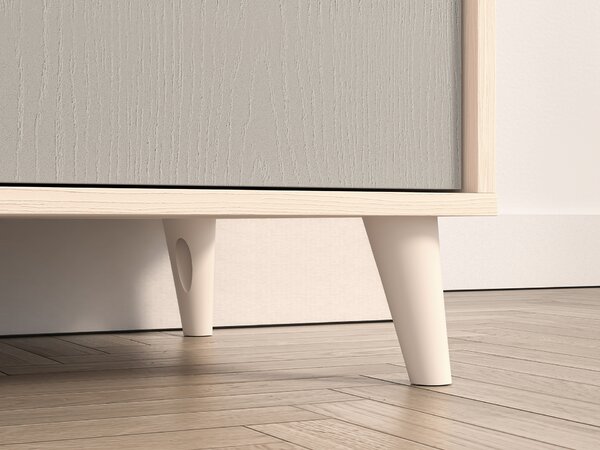 Dvojdverová šatníková skriňa 80 cm OLIVIA - béžová / šedá