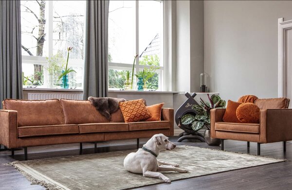 MUZZA Trojmiestna pohovka rodeo 277 cm cognac
