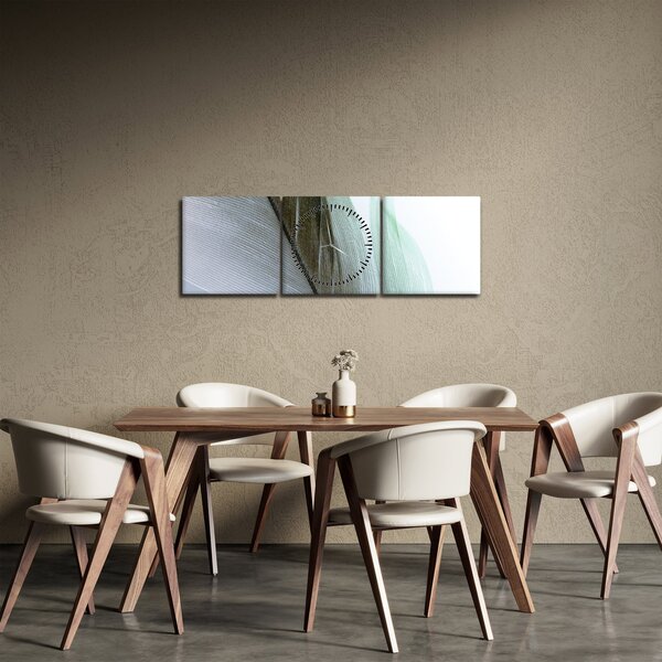 Obraz - Perie, makro (s hodinami) (90x30 cm)