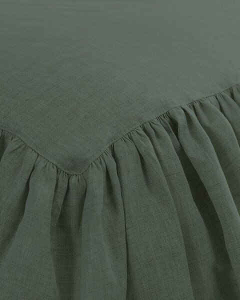 Prehoz Linen Frilly 160 x 210 cm zelený