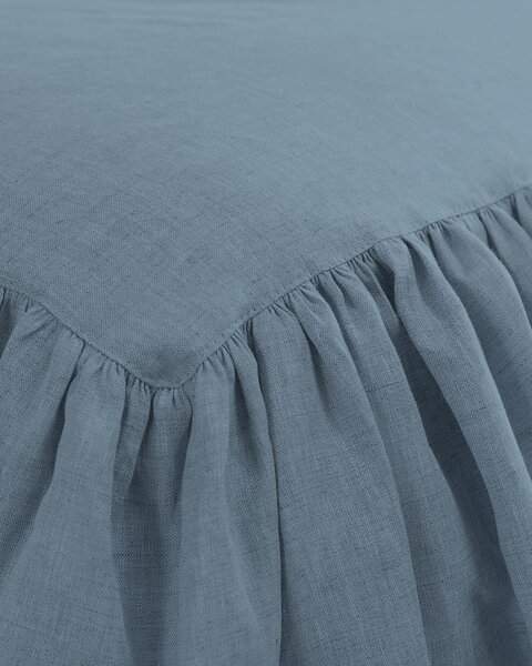 Prehoz Linen Frilly 160 x 210 cm šedý a modrý