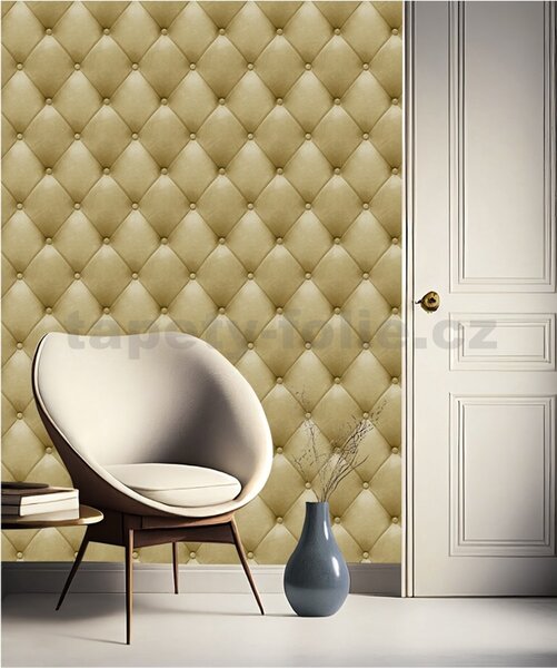 Vliesové tapety na stenu Artifice M76202, imitácia čalúnenie, rozmer 10,05 m x 0,53 m, UGEPA