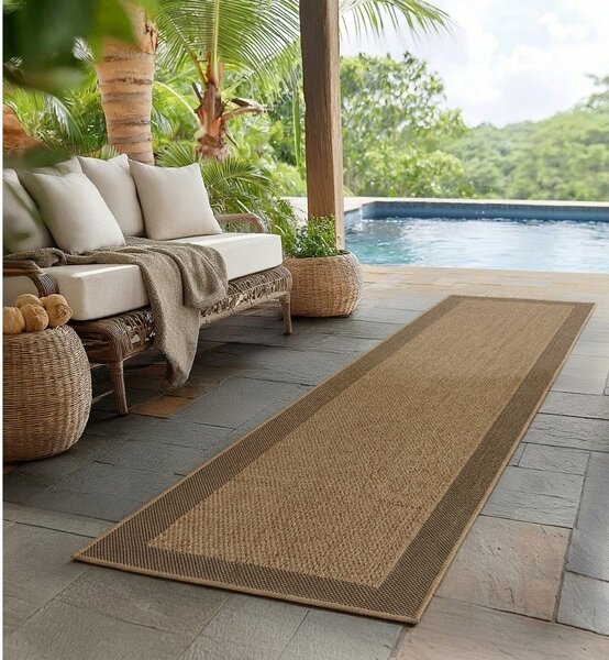 Hnedý vnútorný a vonkajší behúň 80x250 cm Timber 1402 – Ayyildiz Carpets