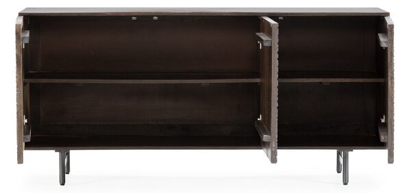 Tmavohnedá komoda z mangového dreva 160x75x40 cm Kalai – MOME