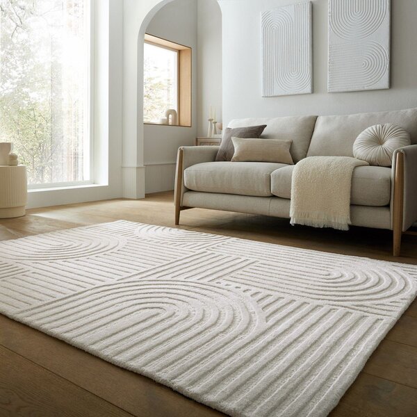 Slonovinový ručne tkaný vlnený koberec 160x230 cm Zen Garden – Flair Rugs