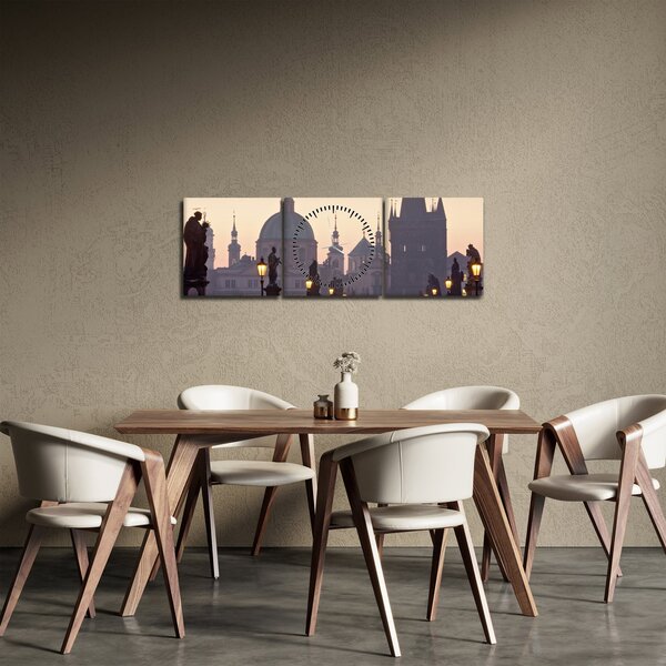 Obraz - Karlov most (s hodinami) (90x30 cm)