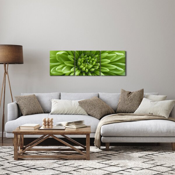 Obraz - Makro snímka rastliny (s hodinami) (90x30 cm)