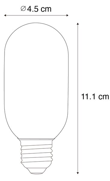 Sada 5 stmievateľných LED žiaroviek E27 T45, zlaté, 4W 300 lm 2200K