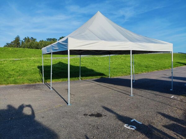 Nožnicový párty stan 5x5 m TENTino BIG HEXAGON Farba opláštenia: 1A - BIELA