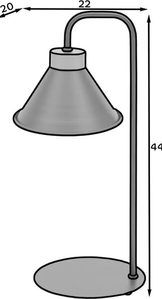 Moderná stolná lampa DETMER - čierna / zlatá