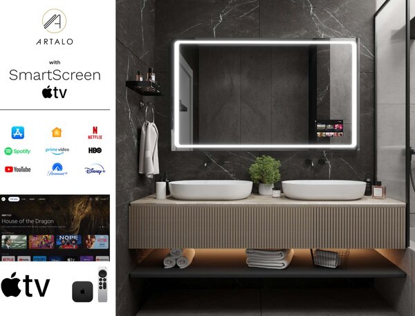 Zrkadlo do kúpeľne s LED osvetlením M6 premium
