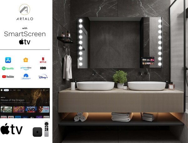 Zrkadlo do kúpeľne s LED osvetlením M14 premium